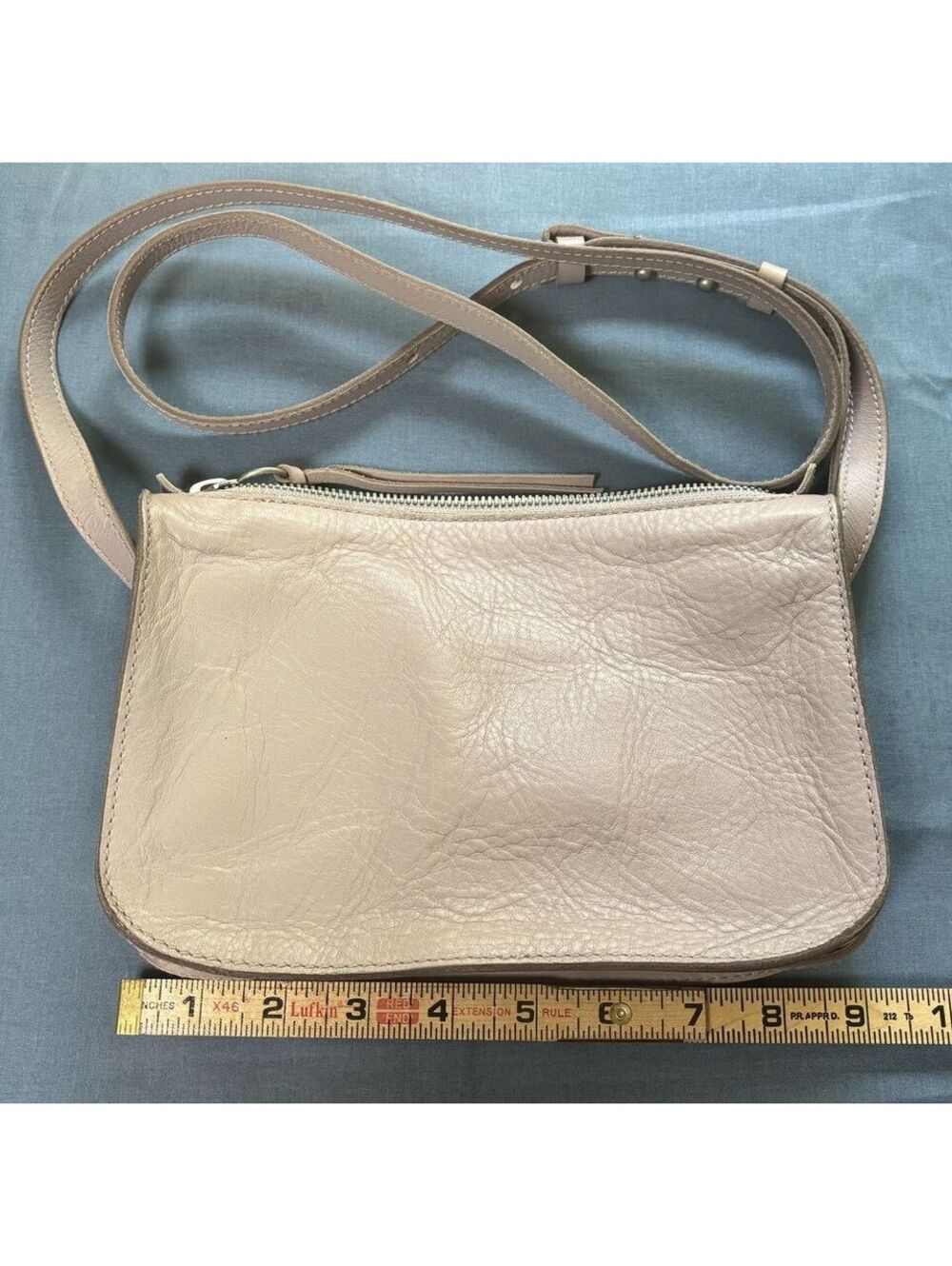New Madewell Leather Crossbody Purse Bag Pink Purple